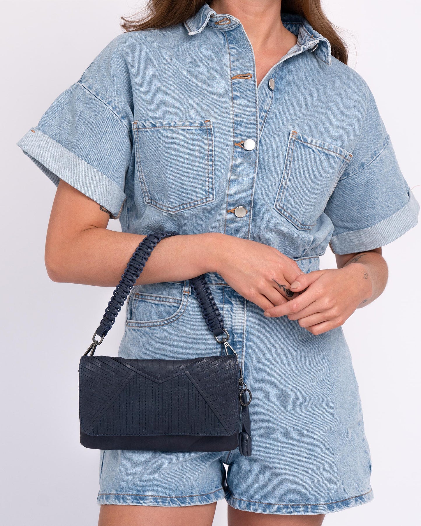 Merx | Leather Fold-Over Crossbody Bag