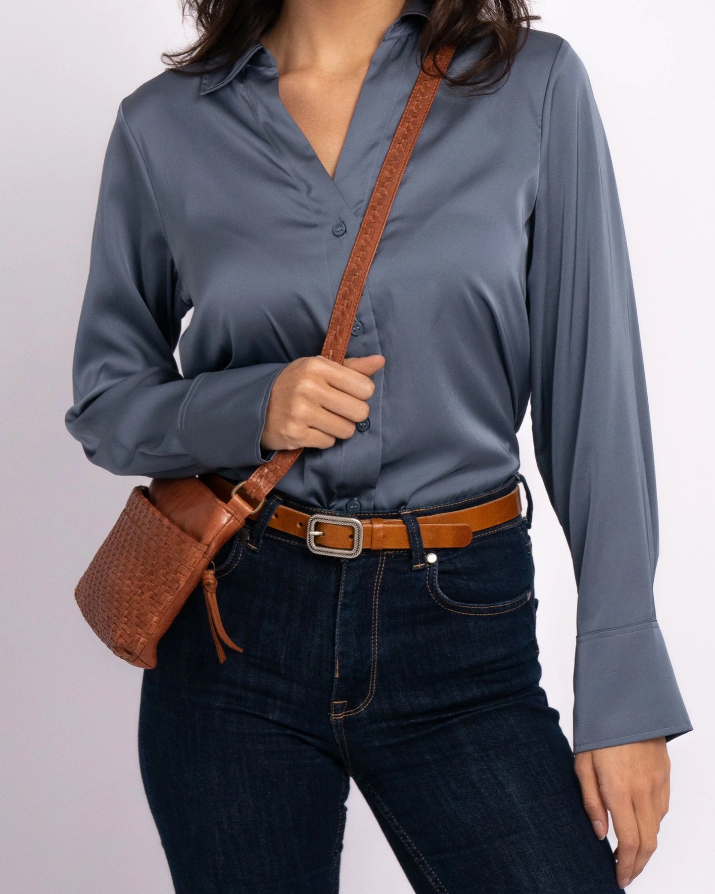 Bartels | Hand-Woven Leather Mini Crossbody Bag
