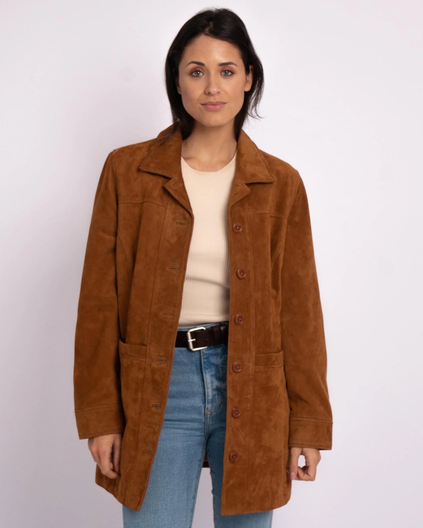 Candia | Mid-Length Leather Jacket