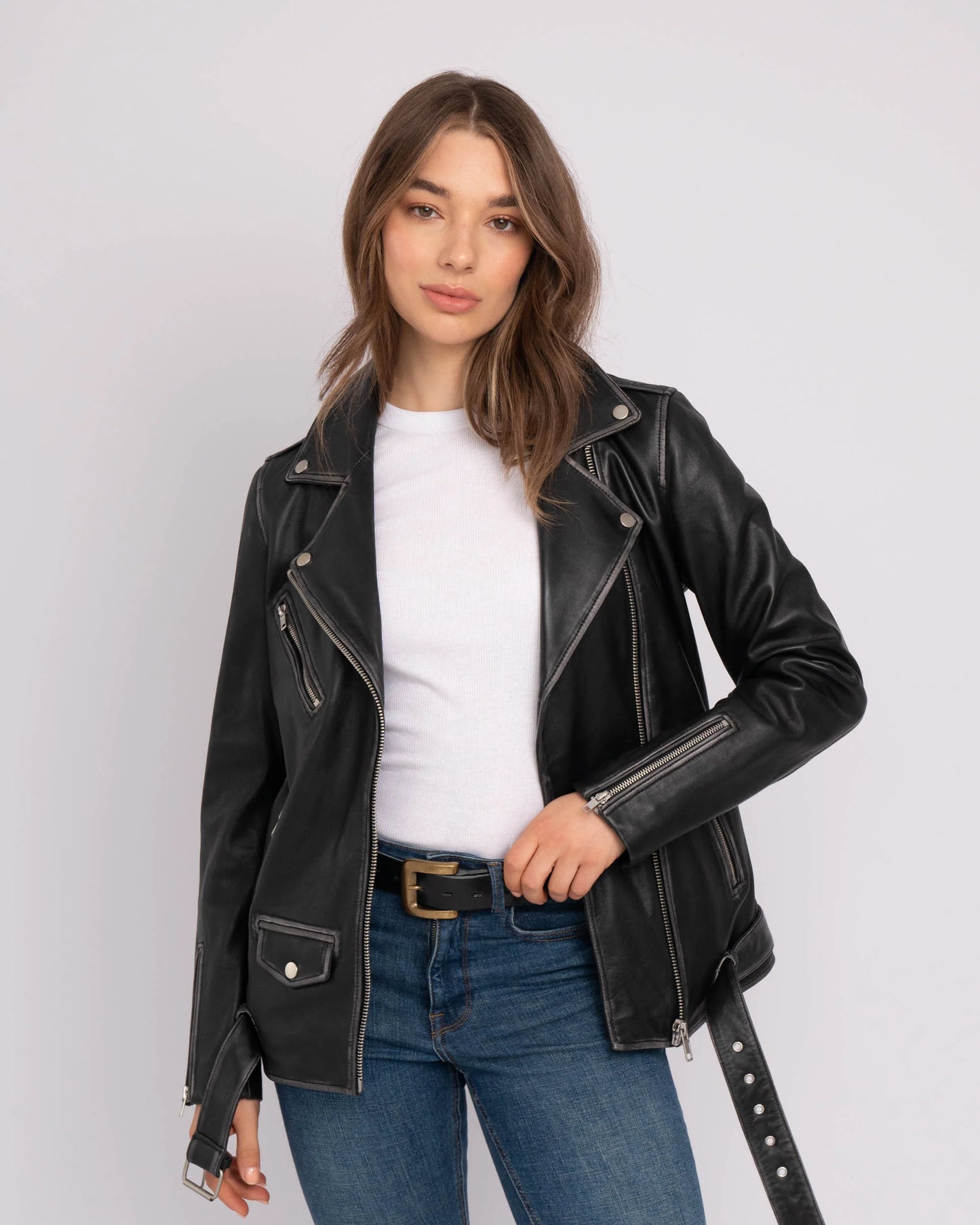 Berlin | Oversized Leather Biker Jacket