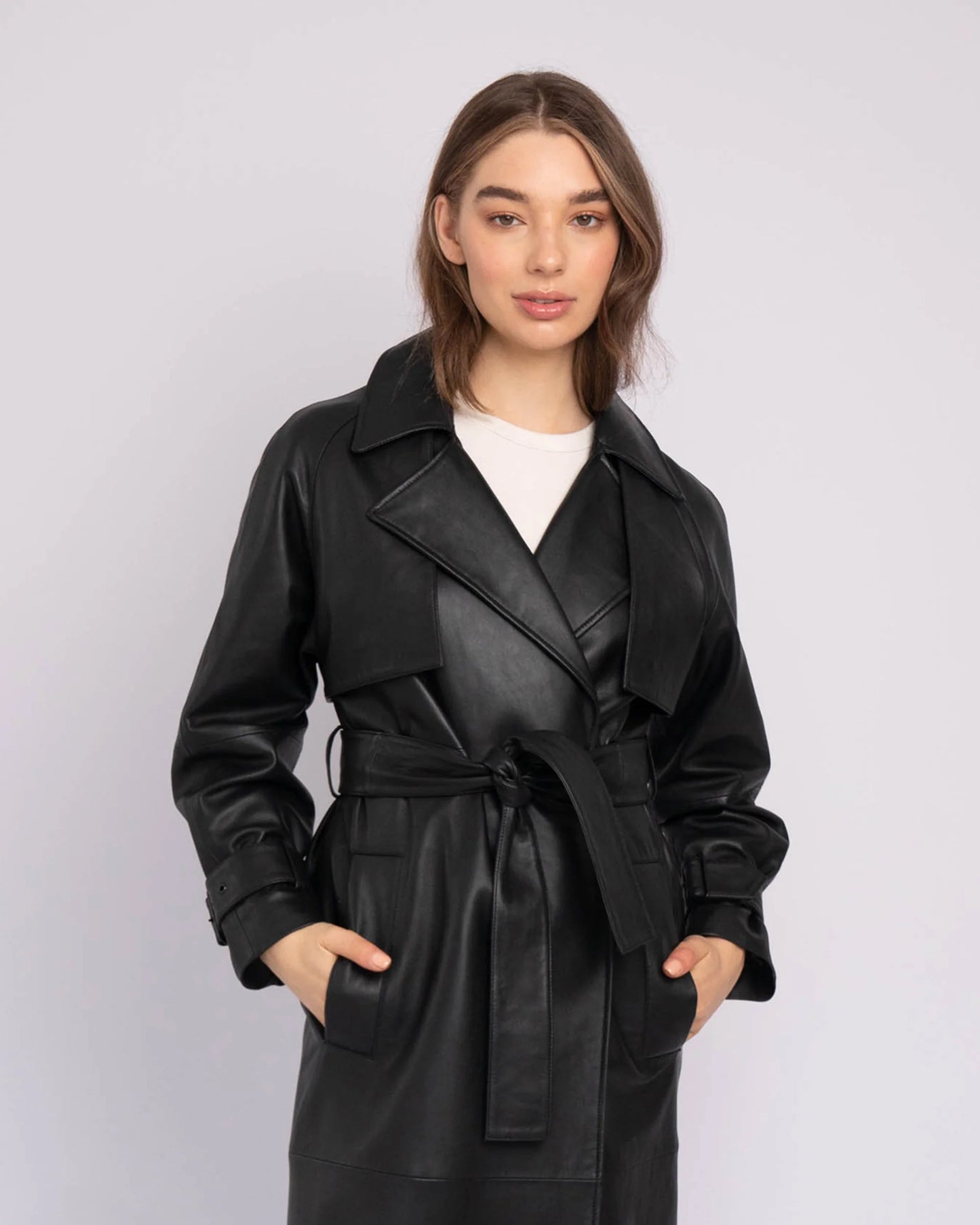 Venice | Leather Trench Coat