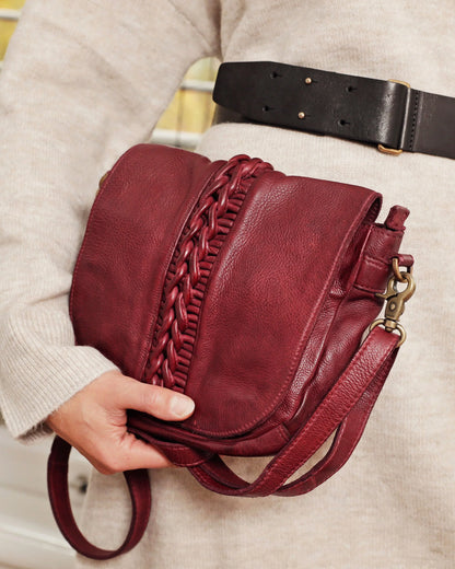 Menke | Braided Leather Crossbody Bag