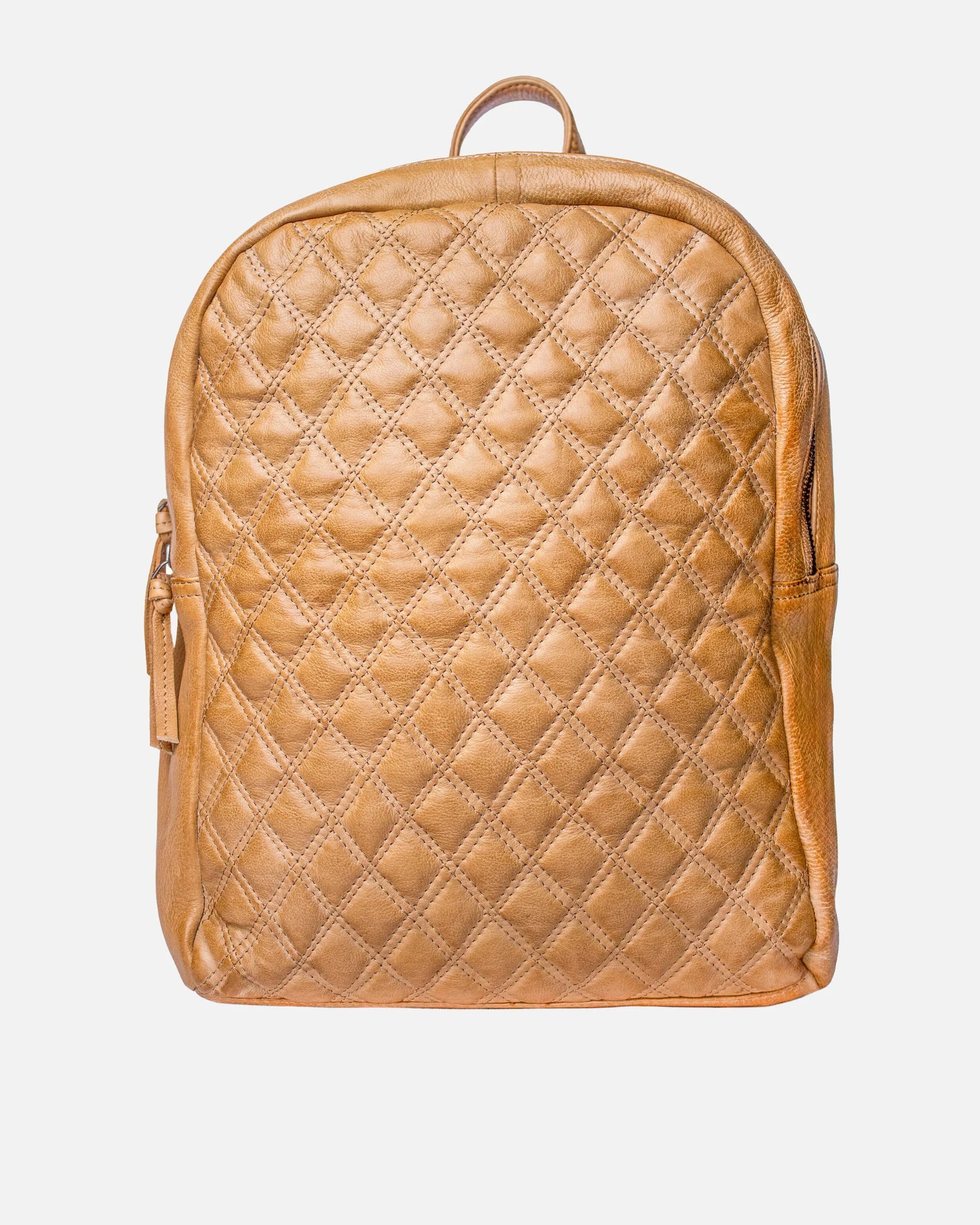 backpack with leather diamond logo Bekema