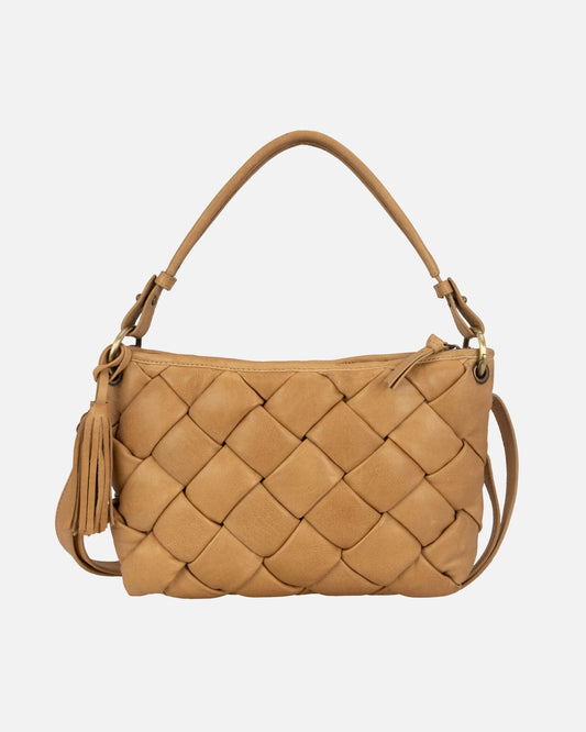 Wang | Woven Leather Shoulder Bag