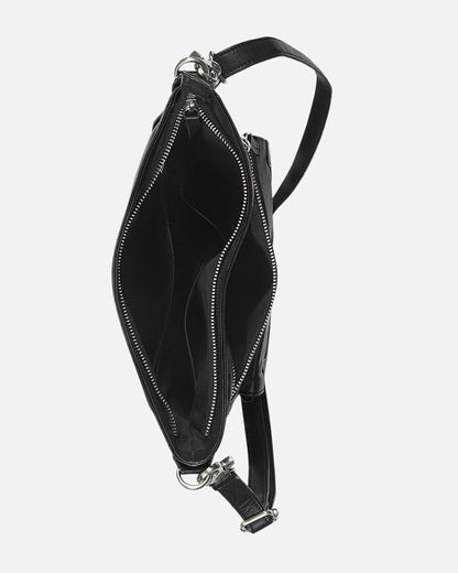 Idrissi | Black Leather Shoulder Bag