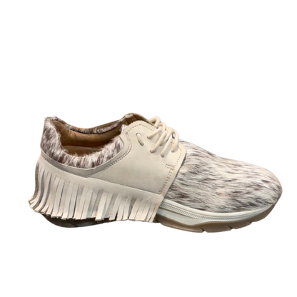 Morgan Cowhair Leather Fringe Trainer